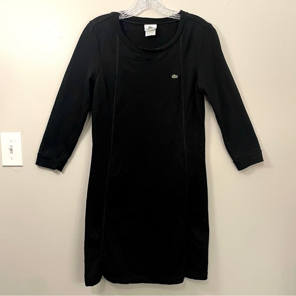Lacoste Dresses & Skirts - 🐊 Lacoste Black Long-Sleeve Dress (Size 42 / M-L)